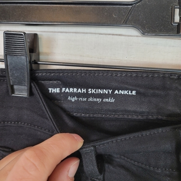 Ag ADRIANO GOLDSCHMIED THE FARRAH HIGH RISE SKINNY ANKLE JEANS IN BLACK, SZ 26 - Picture 5 of 15